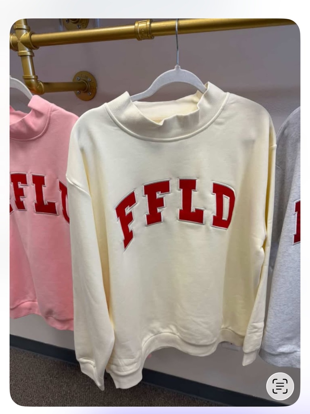 Fairfield Cream Mockneck Sweatshirt